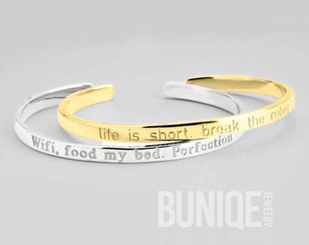 Thin Bangle Bracelet Sterling Silver