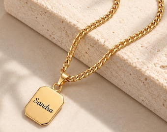 Personalized Dog Tag Necklace, Stainless Steel