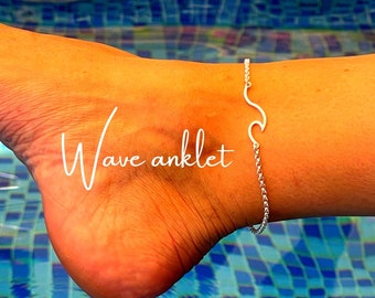Dainty Wave Ankle Bracelet