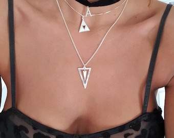 Triangle Necklace Sterling Silver