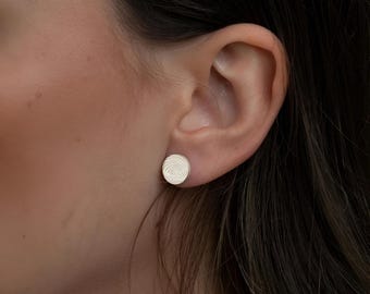 Custom Fingerprint Earrings Sterling Silver