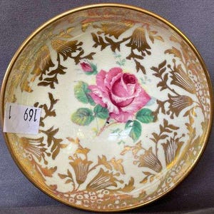 Paragon Fine Bone China Bowl with Floral and Gilt Design RED