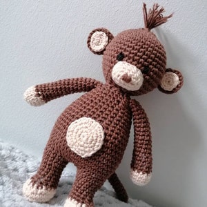 Crochet Amigurumi Monkey - Nursery Decor - Baby Shower - Flower Girl - Handmade Crochet Gift - Monkey Soft Toy - Monkey Plush.