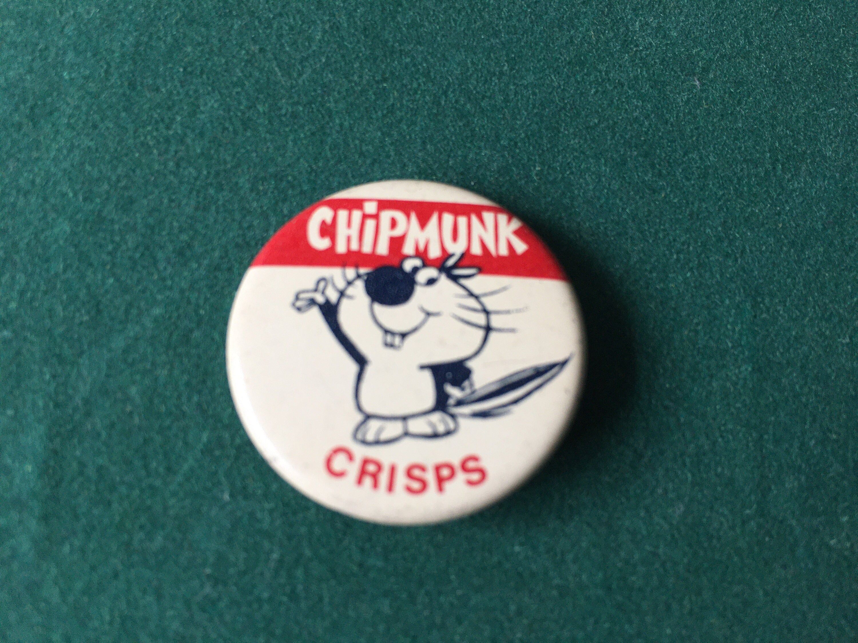 Chipmunk Crisps Vintage 1 Pin Badge 1960's OXO Etsy UK