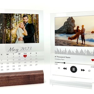 Acrylic Photo Plaque | Personalized & Custom Photo Gifts | Song Plaque, Music Plaque, Calendar Plaque, Long Distance Gift