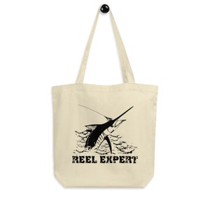 Angeln Eco Tragetasche - Reel Expert, Kampf gegen Marlin, Big Game Fisch | Geschenk für Sie oder Ihn, Vatertagsgeschenk, Fischer