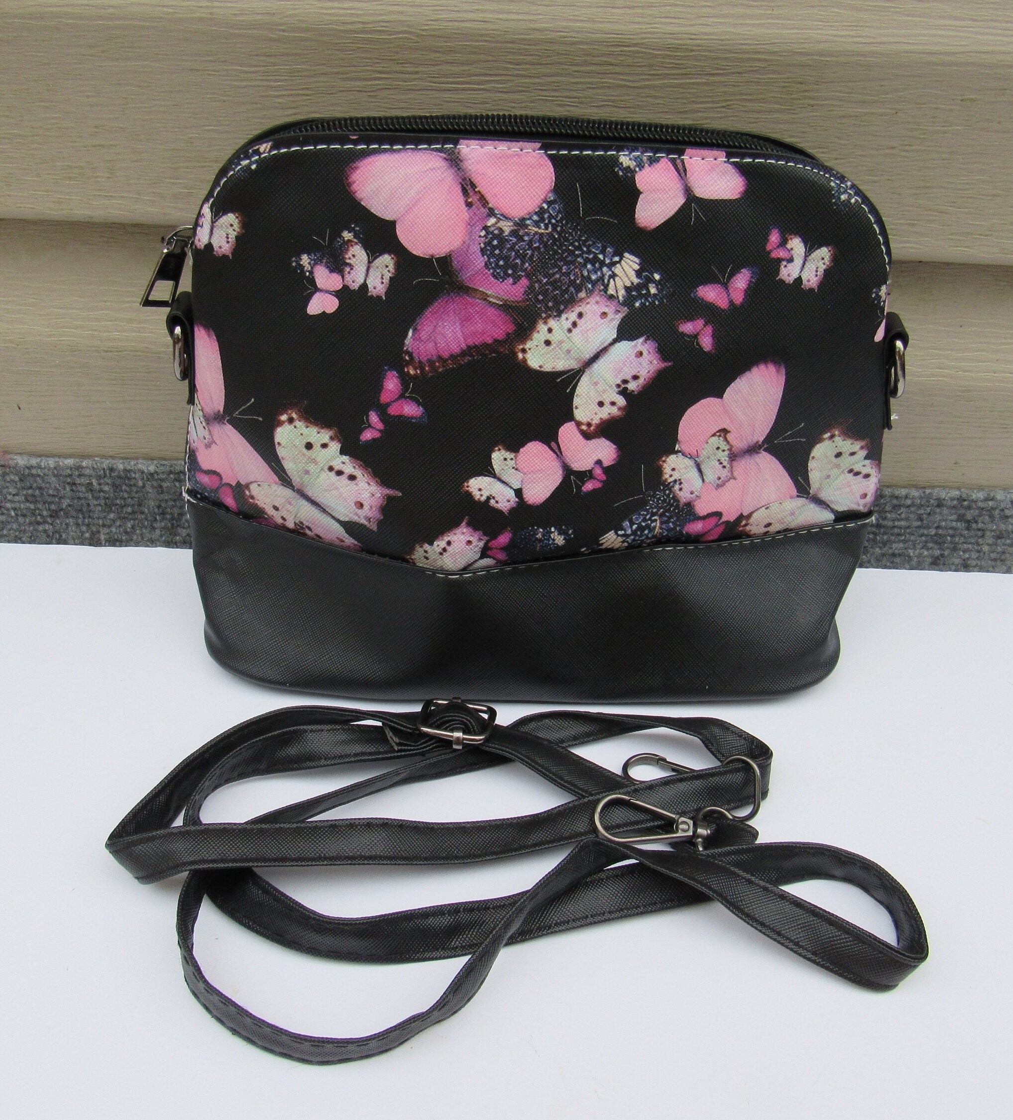 Small Pink Butterfly Crossbody Bag