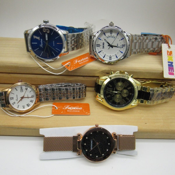 Lot of 5 assorted vintage watches - running condition