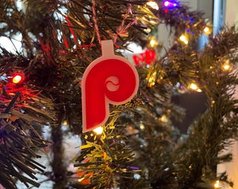 Phillies P Christmas Tree Ornament