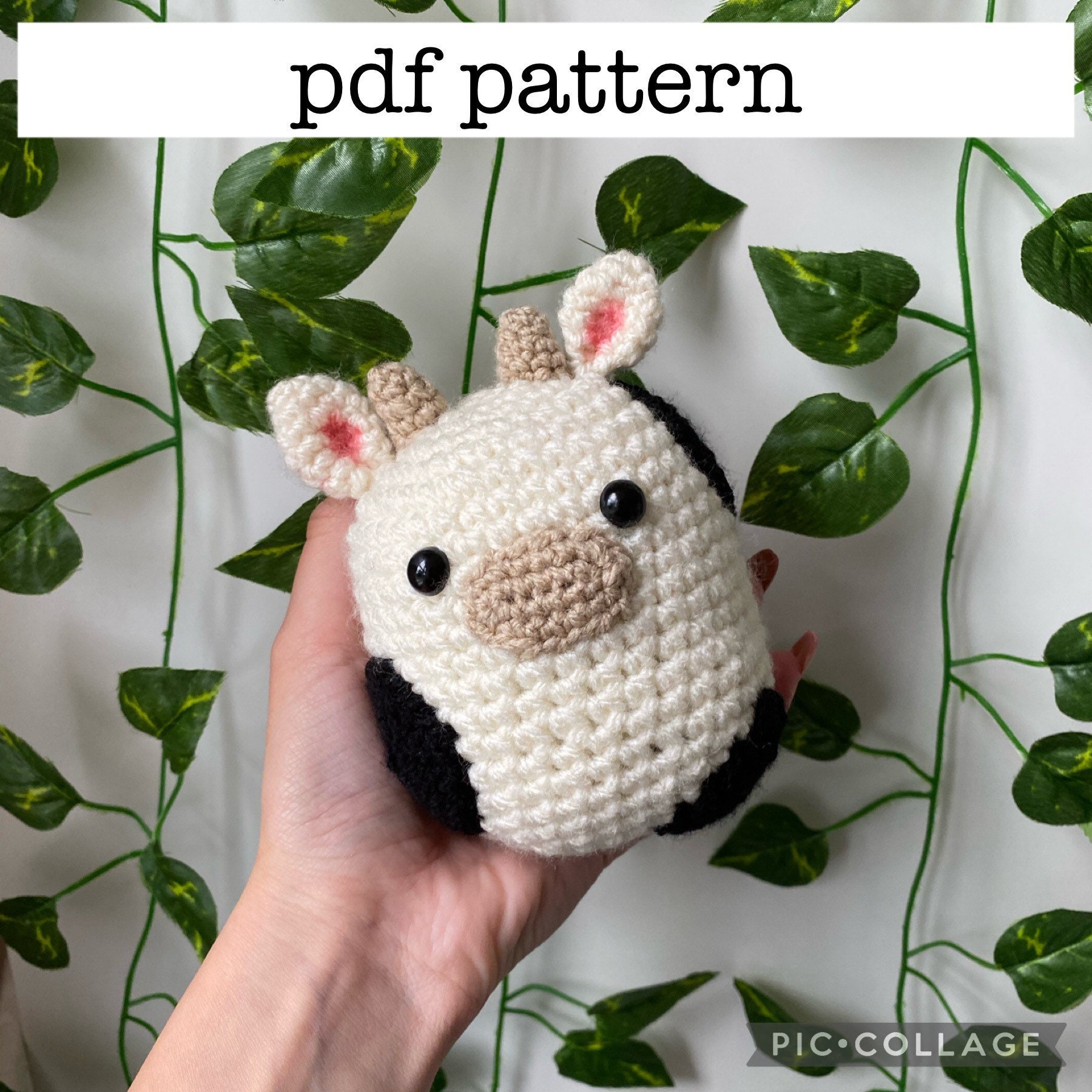 Crochet Squishmallow Cow Pattern | Etsy