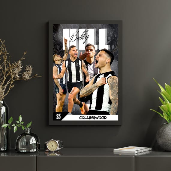 Bobby Hill Collingwood AFL Wall Art Print Digital Download Poster, Aussie Rules Football Home Decor, Bobby Hill Fan Gift AFL Download