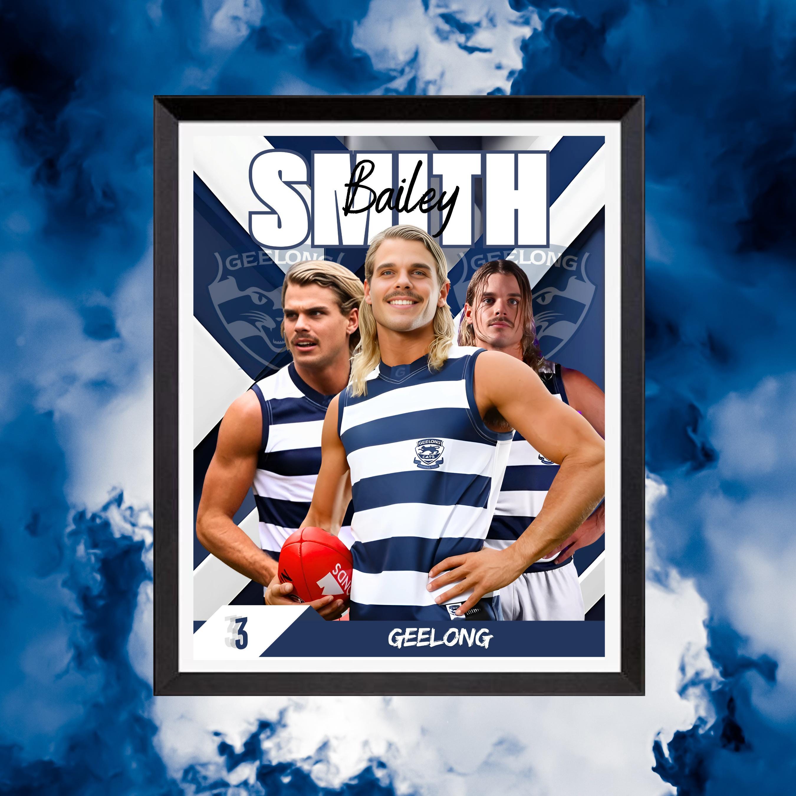 Bailey Smith Geelong Cats AFL Print – Aussie Rules Wall Art (digital ...