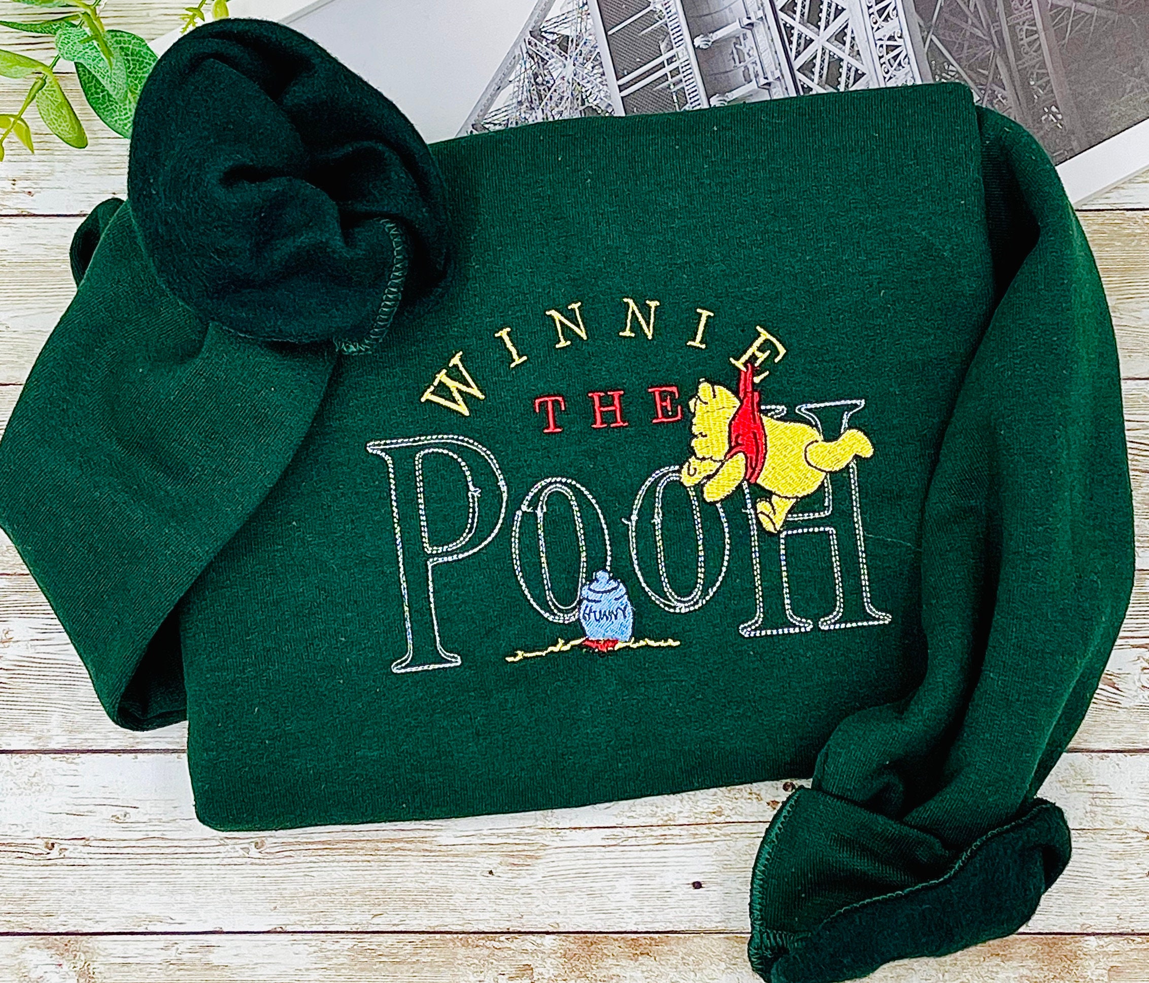 Discover Disney cartoon Lieben Winnie the Pooh besticktes Pullover