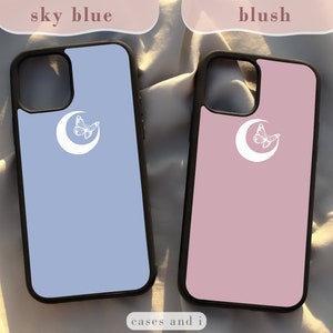 Aesthetic Moon and Butterfly iPhone Case & Samsung Phone Case