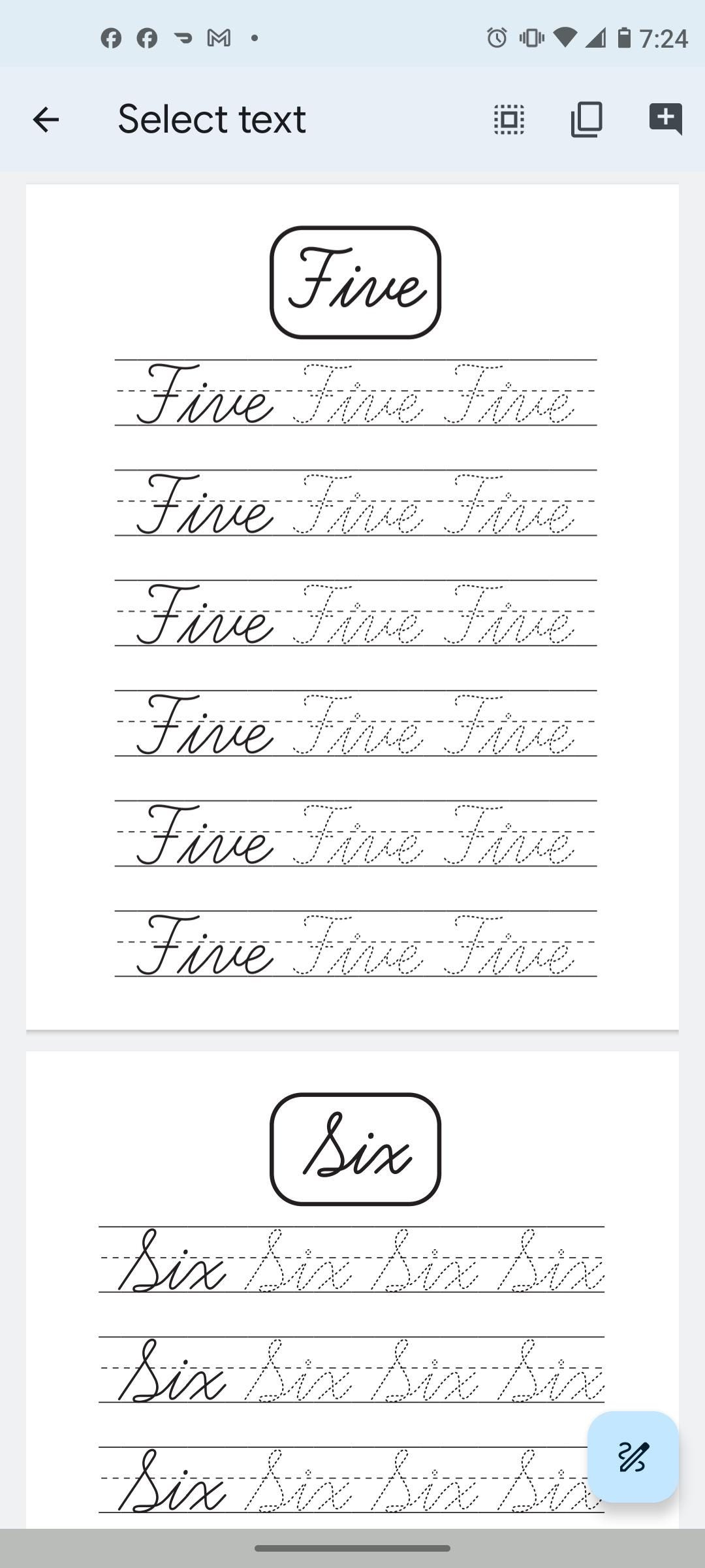 5 In Cursive Cursive Numbers - Etsy