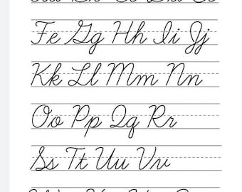 Printable Cursive Handwriting Worksheets Printable - Etsy