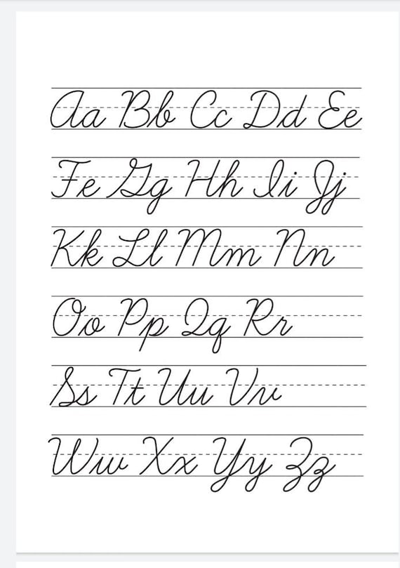 Practice Cursive Writing - Etsy