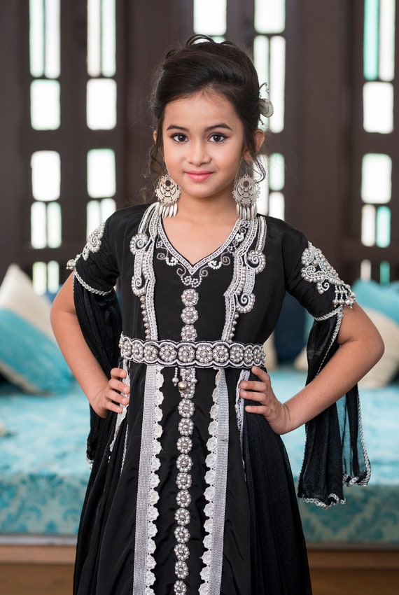 Verouderd beroerte Opschudding Kids Black Color Moroccan Style Arabic Kaftan - Etsy Finland