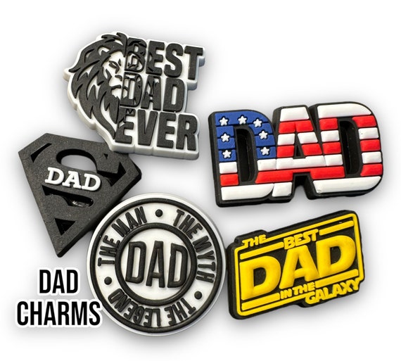 Dad Croc Charms, Croc Charm Bling for Dad, Best Dad Ever, Best Dad in The Galaxy, Fathers Day Crocs, Gifts for Dad, Bestselling Croc Charms