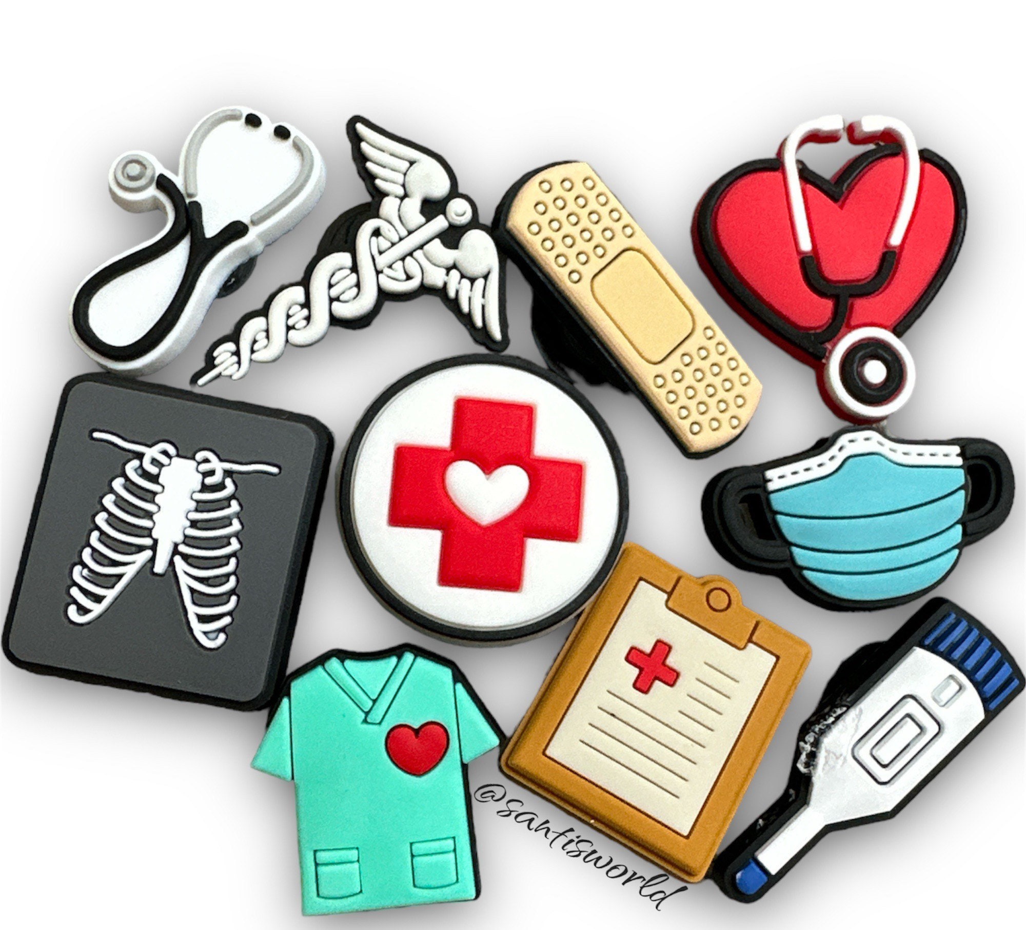 Medical Charms / First Responder Charms / Essential Worker / Shoe Accessories / Shoe Charms