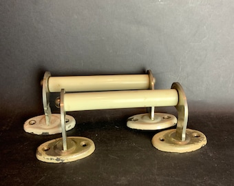Bakelite Door Handle, Retro Elegant Door Handles, Rare Ivory Color Door Knobs, Antique Door Fittings, Collectible Pulls, USSE Country House