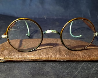 Vintage Windsor Glasses, Algha Style Spectacles, Tortoiseshell Eyewear, Classic Men&#39;s Frames, Round Optical Frames, Antique Glasses