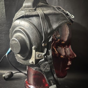Russian Air Force Helmet, Military Pilot, Summer Edition Black Leather Headwear, MIG-29 / TU-95 Authentic Red Army Aviation Helmet Relic