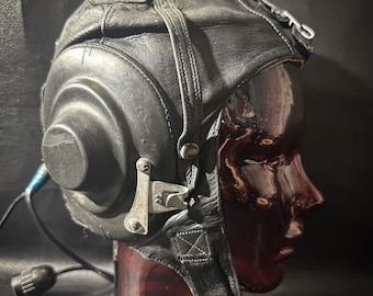 Russian Air Force Helmet, Military Pilot, Summer Edition Black Leather  Headwear, MIG-29 TU-95 Authentic Red Army Aviation Helmet Relic