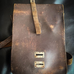 1950s Real Leather Brown Maps Tablet Field Officer Sergeant Red Army Planchette. Wartime Red Army Military Paraphernalia Vintage Bag