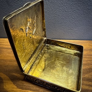 Portasigarette in argento, portapillole in argento antico, lavorazione di gioielli in argento, argento sterling 830, argento finlandese, marchio di garanzia Master, tabacco in argento