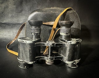 World War 1 Antique Binoculars Carl Zeiss Jena DF 6X24  ~1910 Rare piece of WW 1 military optics! Collectible.