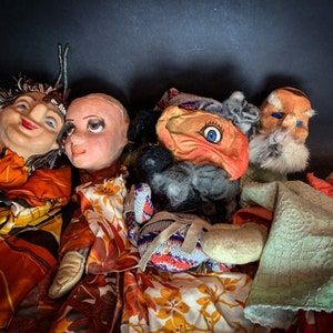 Paper Mache Dolls, Theatre Dolls, Unique Handmade Dolls, Dolls Theatre, Dols Collection, 1950s Handmade, Scary Dolls, Hand-painted Dolls