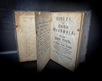 APOCRYPHA BIBLIA! The Oldest Latvian gothic 200 years old BIBLIA! Very Rare religious book. Leather and Wood cover. Big & Heavy!