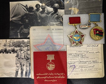 Authentic Unique Set Of Military ID Documents Awards Photos SNIPER Position VETERAN Afghanistan UssR War Conflict Orders Medals Red Army!!!