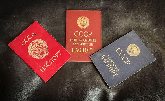 3 Soviet Passports on One Name Super Rare 1897-1993 Life Story