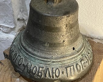 アンティーク 日本製 鈴 神社 梵鐘 1900年 青銅製 手工芸品 明治時代 H