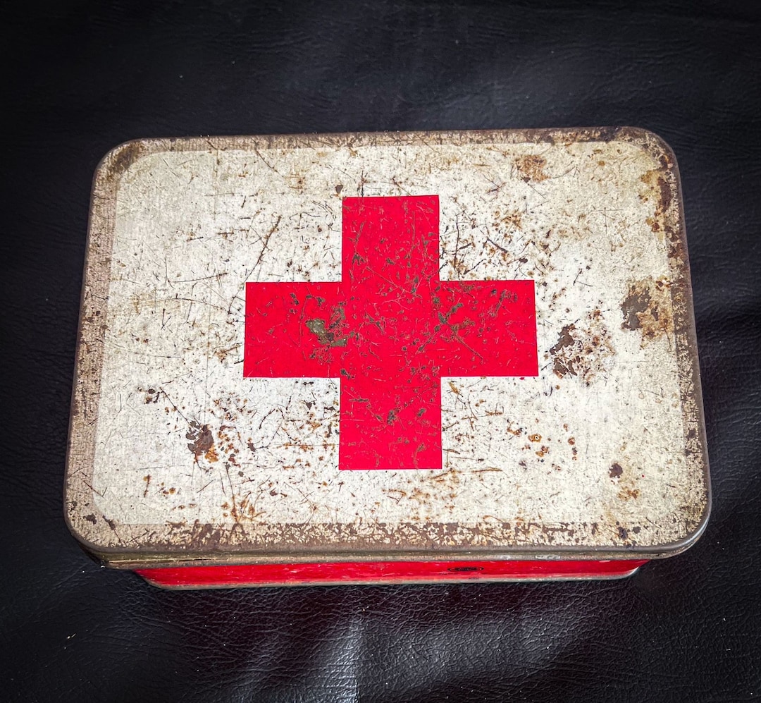 Medical Tin Box Metal Tin Can Notions Tin Vintage Old Unique. Original ...