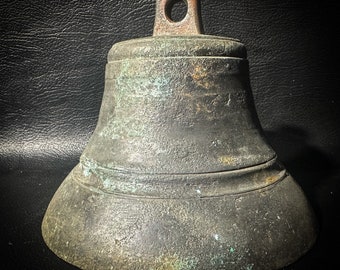 Original Antique Russian Empire Bronze Ring Bell 19th Century Tsar Czarism Collectible Antique Heavy Large Authentic Bell