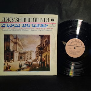 Vintage Vinyl Record, Giuseppe Verdi Choruses, Verdi Opera LP, Classical Choral Music, Rare Vinyl Record, Opera Choir Performances