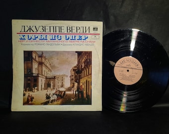 Vintage Vinyl Record, Giuseppe Verdi Choruses, Verdi Opera LP, Classical Choral Music, Rare Vinyl Record, Opera Choir Performances