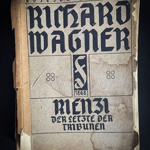 Rare Antique German music book issued in the year of 1910 Richard’s Wagner’s tragic opera in 5 acts. True antique treasure!