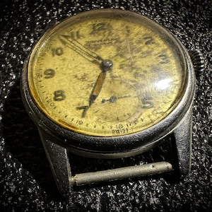 UNIVERSAL GENEVE, Cal. 128 WW2 Era 1944 Military Army Mechanical Wrist Watch, Authentic Collectible Old Watch Chronograph, Very Rare Watch
