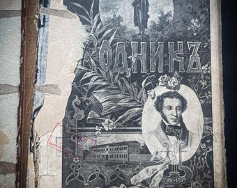 Alexander Pushkin | Antique Hardcover Book |Classic Literature | Russian Literature | 19th Century | Tsarist Russia | Pushkin Collection