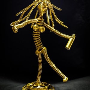 Welding Art, Metal Sculpture, Welder Artist Job Mercool, Exclusive Handmade Art, Heavy Cast Metal Statue, Unique Gift, One-of-a-Kind Art