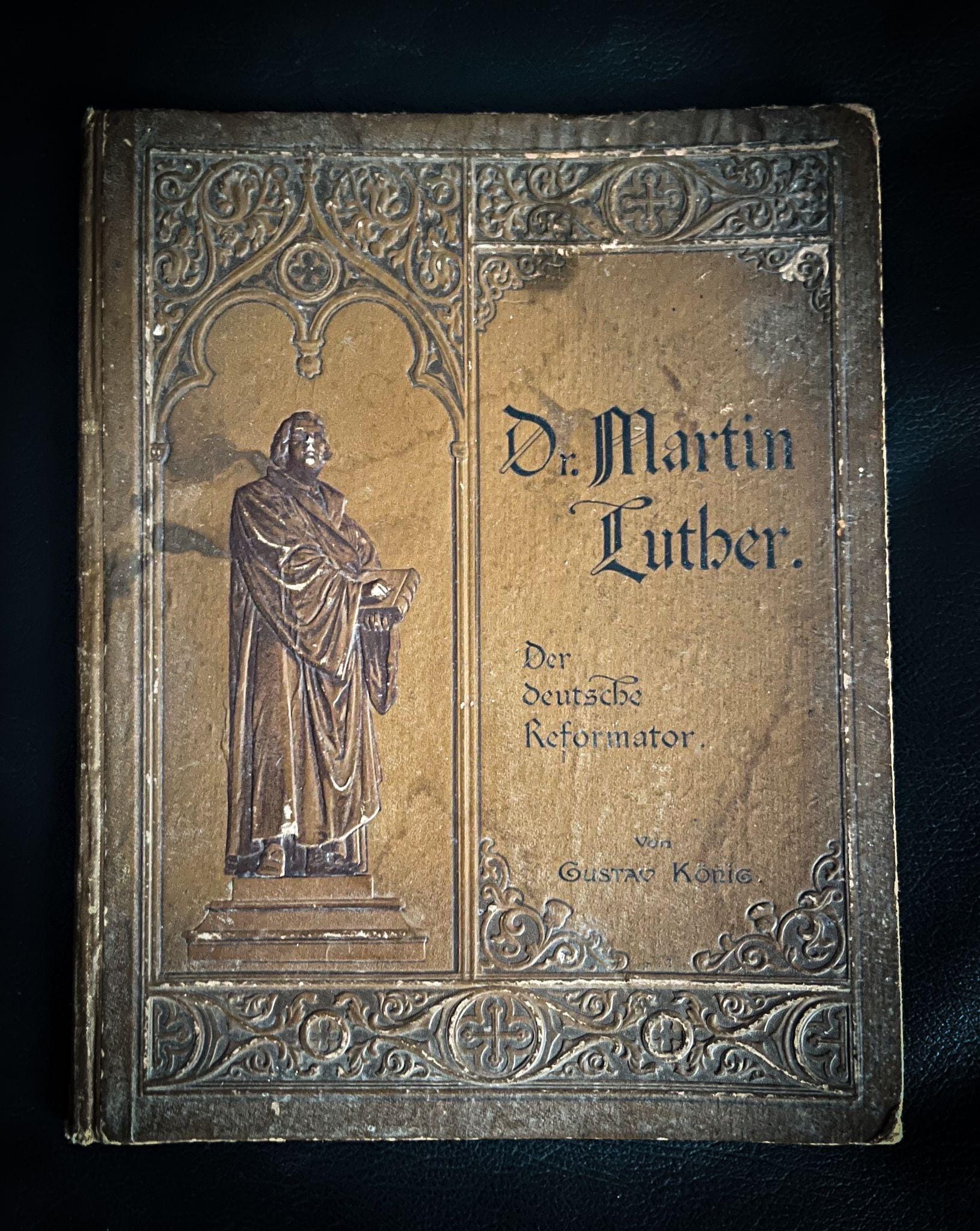 Antique Hardcover Evangelical Lutheran Church Book, Dr Martin Luther Historical Nonfiction Book, Christianity, Religion, German Language