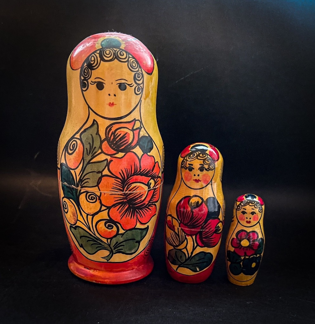 Soviet Original Russian Dolls. Matryoshka.handmade Hand Etsy