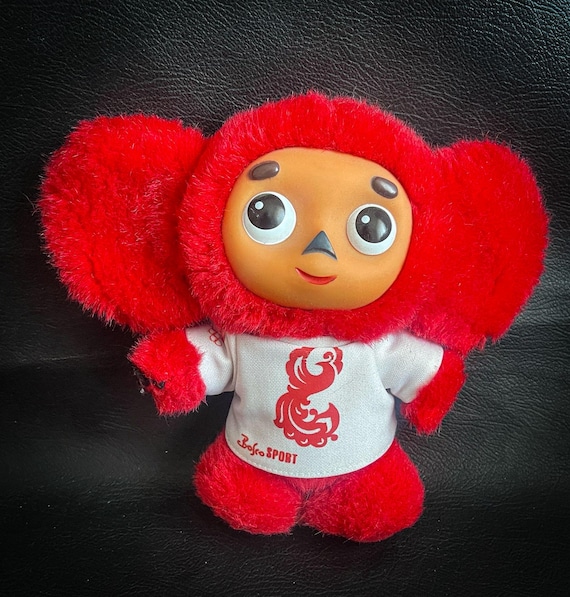 Soviet Character, Plush Toy, Red Cheburashka, Russian Olympic