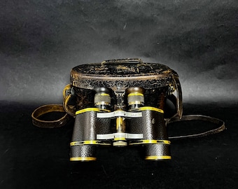 World War I, German Kriegsmarine, Marineglas Binoculars, Carl Zeiss Jena, Binoculars 6x30, WW1 Army Gear, Original Case, VERY RARE