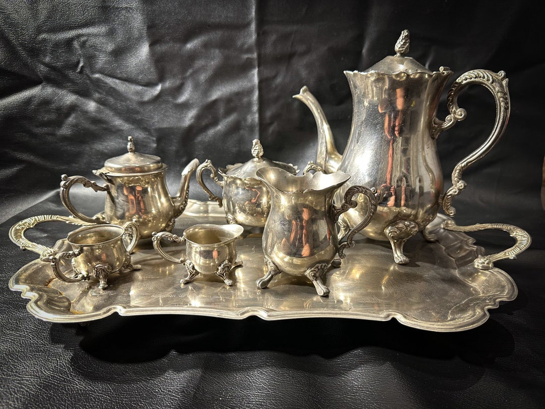 Antique Steel Coffee Set Very Beautiful Tea Dinner Set With Tray Cool ...