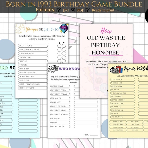 Younger Older Game - Etsy
